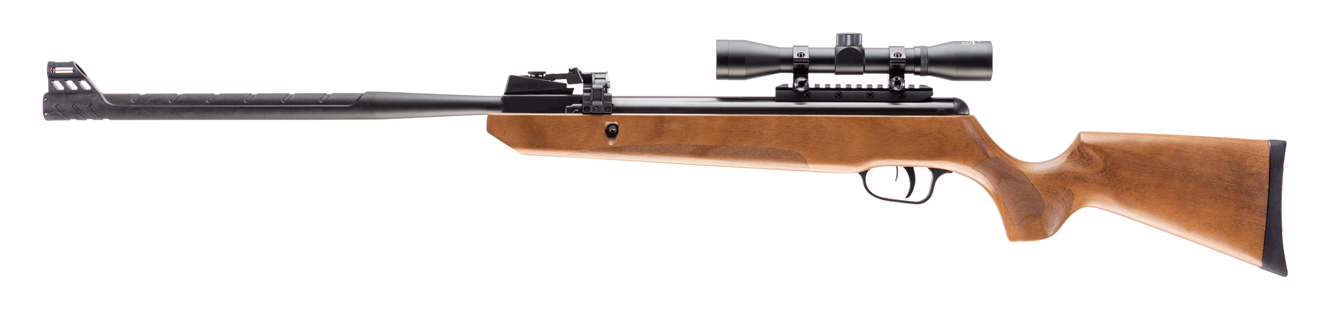 Umarex Emerge .22 Caliber Break Barrel Pellet Gun Air Rifle with Wood Stock and 4x32mm Scope and Rings