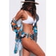 thumbnail image 2 of ABPHQTO Conjunto de traje de baño de bikini blanco con lazo tropical de 3 piezas para mujer, 2 of 5