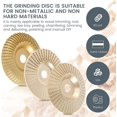 thumbnail image 5 of 3pcs Wood Carving Disc Carbon Steel Wood Carving Wheel 100mm Wood Carving Grinding Disc Gold Wood Carving Grinding Wheel Angle Grinder Accessories for Cutting Grinding, 5 of 5