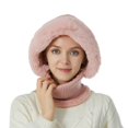 thumbnail image 6 of Women Fashion Warmer Multipurpose Plush Knitted Hat Ears Protection Cap Beanie Cap Face Cover Neck Caps GREY, 6 of 8
