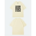 thumbnail image 5 of Whichone - Cussing Because Adulting Is Hard Mens Funny Sarcastic Parent Humor Graphics T-Shirt Yellow 2XL, 5 of 9