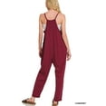 thumbnail image 2 of Zenana Women’s Spaghetti Strap Pocketed Cotton Jumpsuit – Loose Fit, Lightweight & Effortlessly Chic, 2 of 5