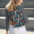 thumbnail image 7 of Balery Colorful Mushrooms Vintage Canvas Backpack for Men and Women - Large Capacity, Durable Travel Laptop Bag for School, Work, Hiking, and Outdoor Activities, 7 of 7