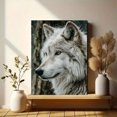 thumbnail image 6 of White Wolf Snow Canvas Art Print, Nature Landscape Wall Art, Ready to Hang Wrapped Canvas for Home Decor, 6 of 8