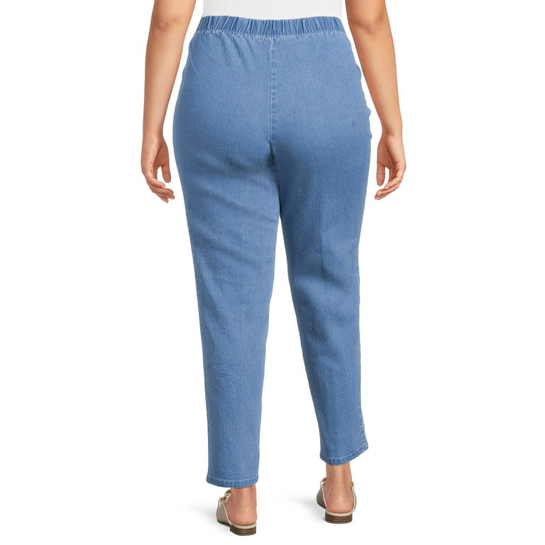 Just My Size Women's Plus 2 Pocket Stretch Pull on Pant