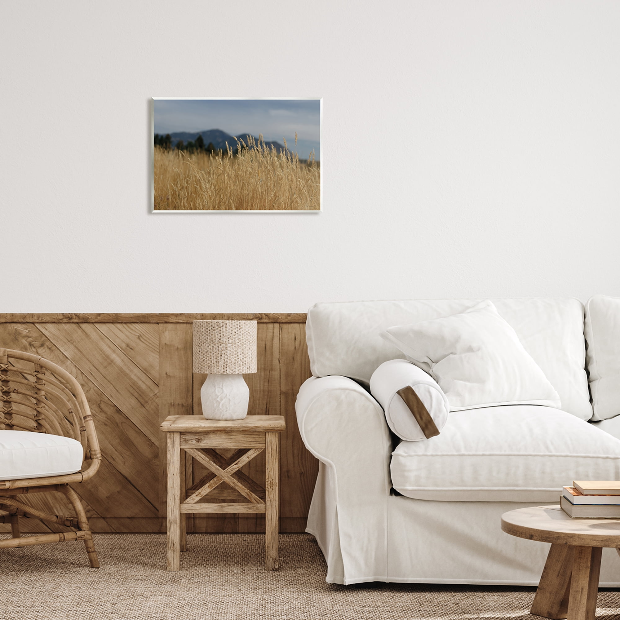 Stupell Industries Wheat Field Landscape Nature Photography Unframed Art Print Wall Art, 19 x 13