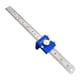 thumbnail image 1 of Regla de trazado para carpintería, herramientas de medición para carpintería con riel en T y corredera de metal Azul, 1 of 9