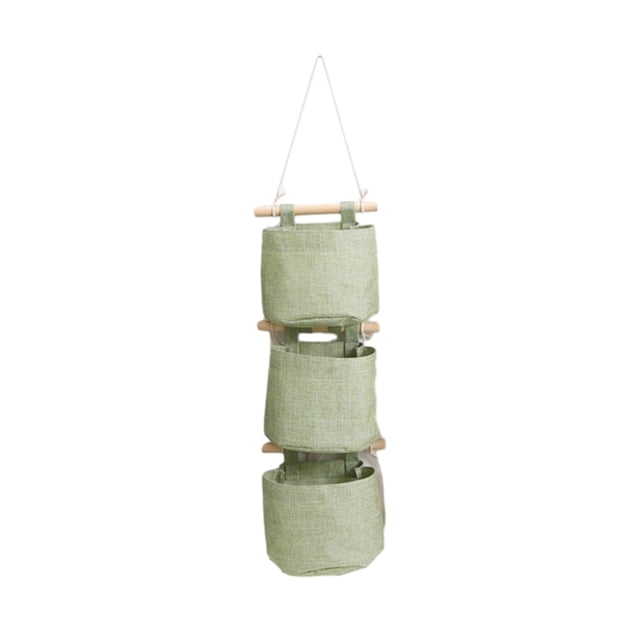 Matsuzay 3 pack/lote bolsas de almacenamiento colgantes para el hogar utilizan el espacio Vertical de manera eficiente bolsa resistente a las Almacenamiento y organización del hogar verde