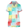 thumbnail image 3 of Womens Christmas Loungewear Set Short Sleeve Printed Shirt Elastic Waist Shorts Button Soft Home Pajamas, 3 of 3