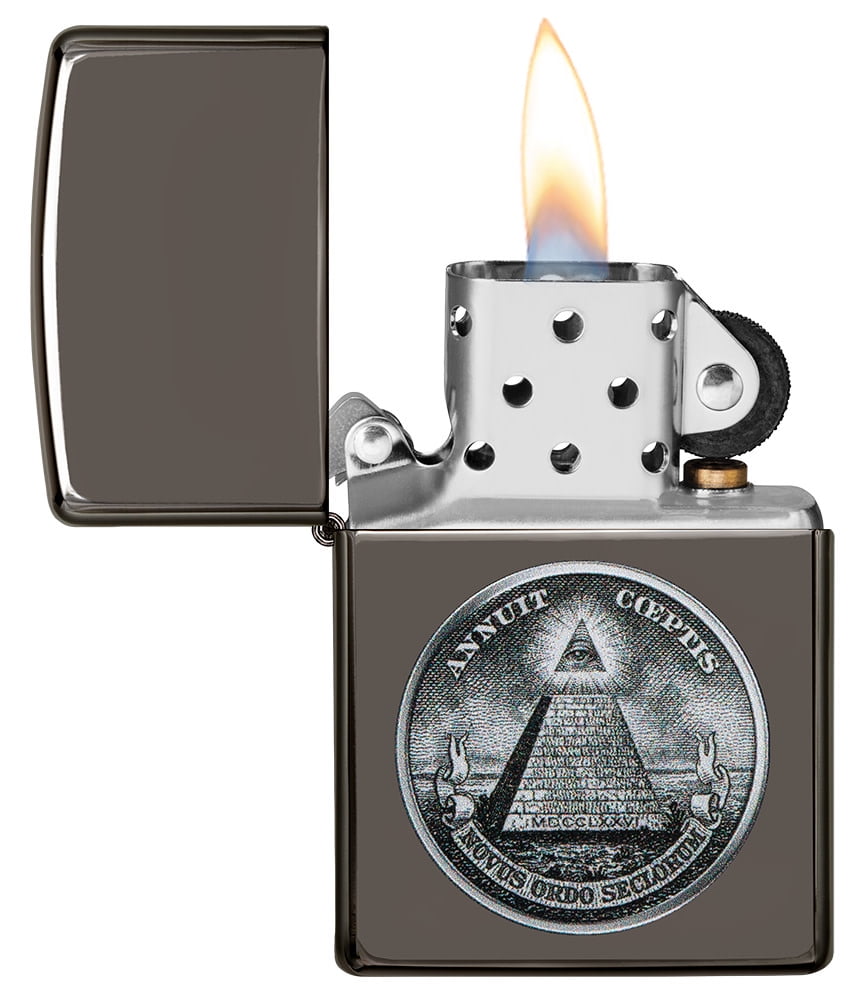 Zippo Dollar Design Black Ice Pocket Lighter
