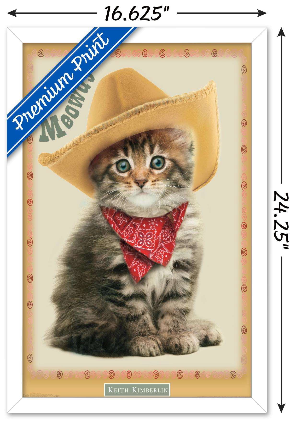 Keith Kimberlin - Kitten - Meowdy Wall Poster, 14.725" x 22.375", Framed