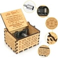 thumbnail image 2 of PillyBalla Music Box Hand Crank Engraved Musical Box-U R My Sunshine Mechanism Antique Vintage Personalizable Gift for Dear Mother from Son on Birthday Party, 2 of 5