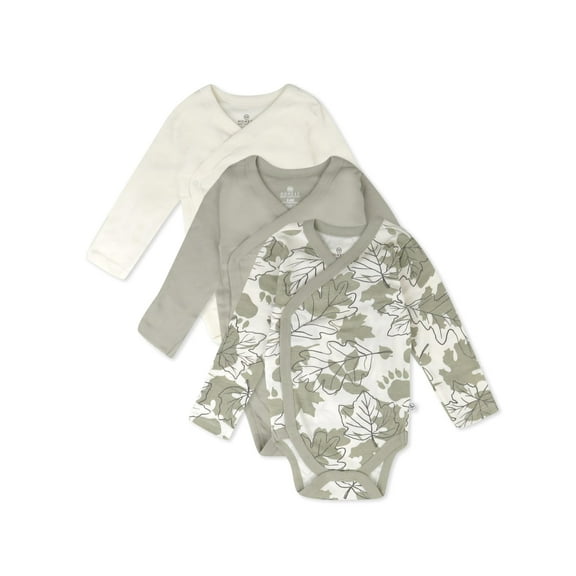 Honest Baby Clothing Organic Cotton Boy/Girl Long Sleeve Side-Snap Bodysuit, 3M to 9M