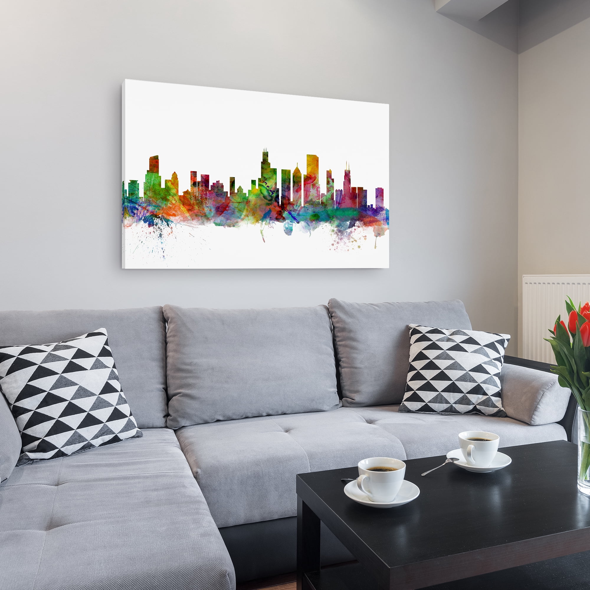 Michael Tompsett 'Chicago Illinois Skyline' Canvas Art