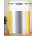 thumbnail image 5 of No Hook Shower Curtains, Yellow Grey Extra Long Bathtub Curtains with Snap in Liner, Gray Farmhouse Modern Rustic Waterproof Washable Fabric Bathroom Shower Curtain Sets, 72" x 96", 5 of 7