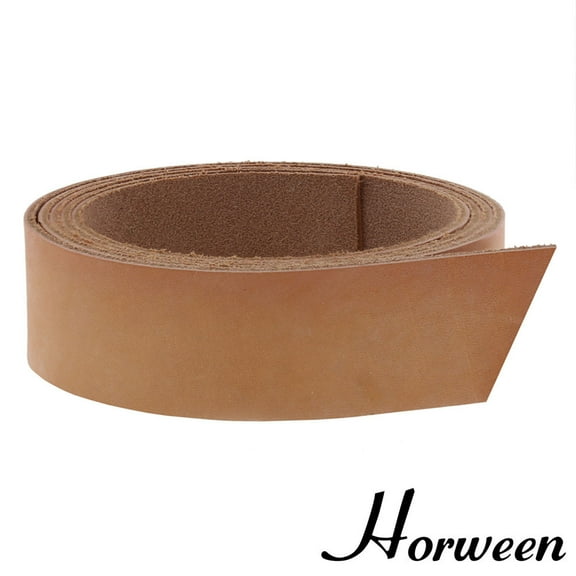 Horween Essex Leather Strap, Natural, 55" to 60" Long, Multiple Weights
