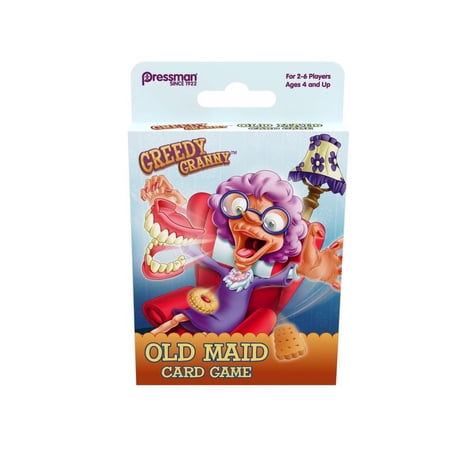 12 Pc, Pressman Greedy Granny Old Maid Card Game Multicolored
