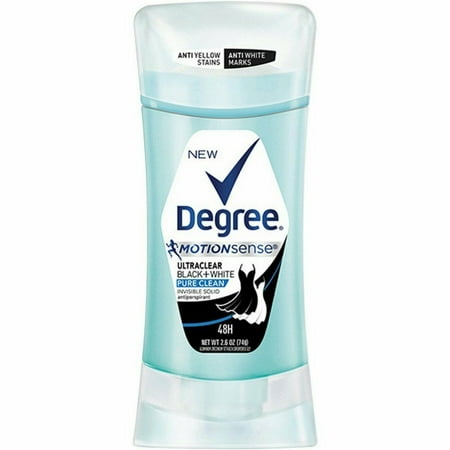 Degree Motionsense Ultra Clear Black & White Invisible Solid  2.6 oz  3 Pack