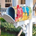 thumbnail image 3 of Summer Tropical Beach Colorful Flip Flops Decoration Mailbox Cover with Magnetic Strip Mailbox Wraps Post Letter Box Cover Standard Size 21" X 18" for Garden Outdoor Yard Decor, 3 of 6