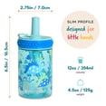 thumbnail image 5 of Elemental Totsy Kids Drinking Cup - BPA Free Toddler Cups with Lid and Straw - Lightweight & Leak Proof Tritan Plastic kids Cup - Bubble Grip Design for Small Hands - 12oz - Dino Blues, 5 of 8