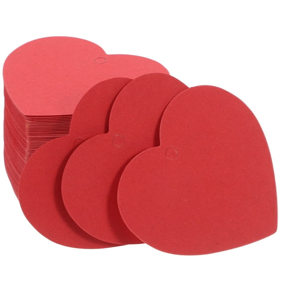 LOLIPPYY 100Pcs Red Heart Paper Shapes for Decorative Tags Valentine Day Wedding Party Use