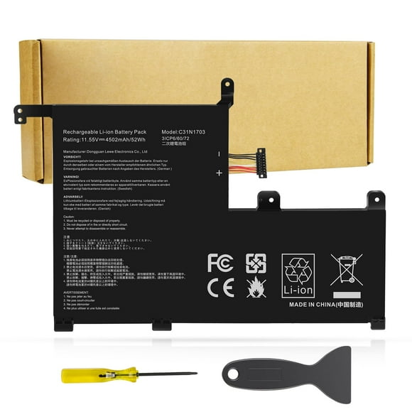 Batería portátil Futurebatt C31N1703 11,55 V 52 Wh para Asus Zenbook