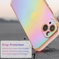 thumbnail image 6 of MYKOMI for iPhone 13 Case 6.1 inch,Cute Colorful Iridescent Plating Edge Case with Love Hearts Pattern,Camera Lens Protection Shockproof Phone Case for Women Girls, 6 of 9