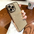 thumbnail image 5 of Compatible with iPhone 13 Pro Max Glitter Plating Case, Luxury Bling Sparkly Shiny Clear Case for iPhone 13 Pro Max 6.7" Camera Protection Soft TPU Shockproof Back Cover for Women Girl Gold, 5 of 12