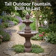 thumbnail image 4 of Sunnydaze Curved Plinth Traditional Polyresin Outdoor Water Fountain, 4 of 12