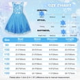 thumbnail image 5 of Benylion Princess Dress With Cape for Girls Blue Christmas Birthday Party Cosplay Costume Toddler Ruffle Sleeve Fancy Outfit Gift for 5-6 Years, 5 of 6