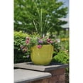 thumbnail image 5 of Garden Elements Indoor/Outdoor Glazed Brushed Happy Plastic Planter, Large, Bright Yellow, 15", 5 of 5