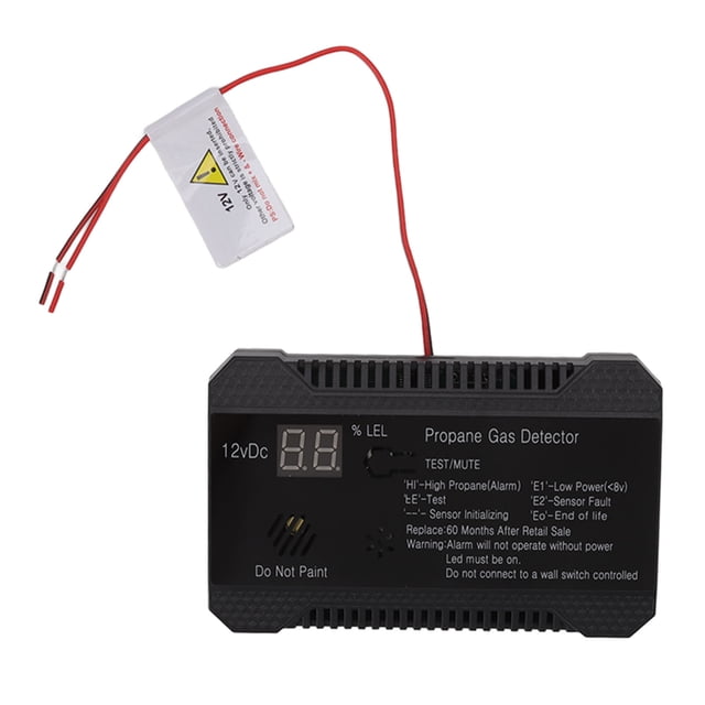 Detector De Gas Propano Para Vehículos Recreativos, 85 DB ABS, Alarmas De Propano Para Vehículos Recreativos, Silencio Configurable, Pantalla Digital Con Sonido Fuerte Para Coche