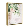 thumbnail image 3 of Stupell Industries Bloom With Grace Floral Phrase Graphic Art Metallic Gold Floating Framed Canvas Print Wall Art, Design by Susan Ball, 3 of 6