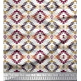 thumbnail image 1 of Soimoi Modal Satin Fabric Aztec Kilim Print Fabric by The Yard 42 Inch Wide, 1 of 1