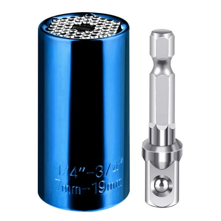 

Rosnek 7-19mm Universal Socket Tools Multifunctional Torque Wrench Socket Tool Sets and Power Drill Adapter 1/2/4Pcs