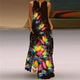 Sleeveless Sexy Long Dress New Casual Beach Women Summer Dress Lady V ...