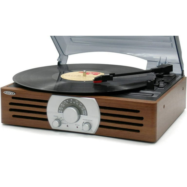 JENSEN JTA-222P Turntable with AM/FM And Pitch Control - Walmart.com