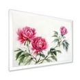 thumbnail image 2 of Designart 'Three Vintage Red Peonies Flowers' Traditional Framed Art Print, 2 of 4