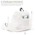 thumbnail image 5 of Nestl Reading Pillow, Backrest Pillows with Arms, Plush Faux Fur Back Pillow,&nbsp;Shredded Memory Foam Bed Rest Pillow, White, 5 of 9