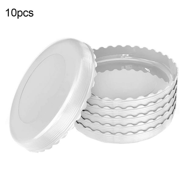 Visland 10PCS Wave Plant Saucer Plastic Flower Pot Drip Trays/Durable