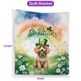 thumbnail image 5 of Happy St. Patrick’s Day Poodle with Green Hat Shamrocks Rainbow Quilt Blanket Poodles Dog Lover Gifts Idea Cozy Comforter Throw Blanket - 03007, 5 of 5
