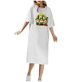 thumbnail image 1 of Vestido Corto de Verano Cuello Redondo Estilo de Camiseta de Longitud de Tobillo de Manga Corta, Altamente Elástico para Pijamas Y Ropa Interior Sexy, 1 of 8