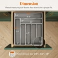 thumbnail image 6 of Lifewit Silverware Drawer Organizer Tray, Plastic Cutlery Storage for Kitchen Drawer, Flatware and Utensil Holder Divider for Spoons Forks Knives Tableware, 7 Compartment, Gray, 6 of 8