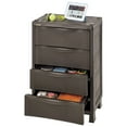 Rimax Traditional Resin 4Drawer Rattanlook Storage Brown