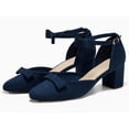 thumbnail image 2 of Women  Closed-Toe Ankle-Strap Pumps with Bow Detail — Low Block Heel Dress Shoes, 2 of 4