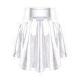 thumbnail image 2 of iEFiEL Girls Metallic Pleated Miniskirt Skort A-Line Scooter Skirt Dancewear Silver 12, 2 of 7