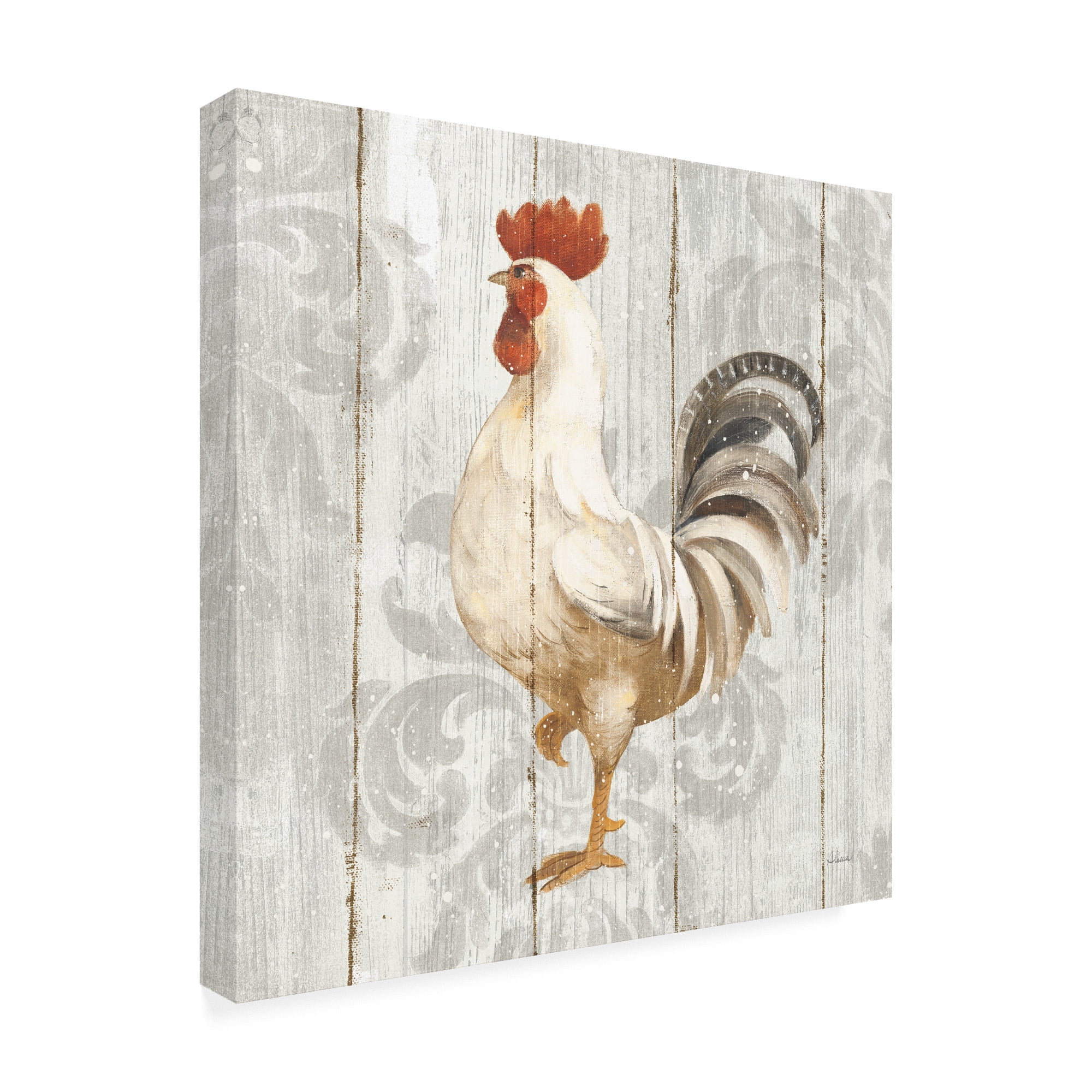 Trademark Fine Art 'Farm Friend Iv On Barn Board' Canvas Art by Albena Hristova