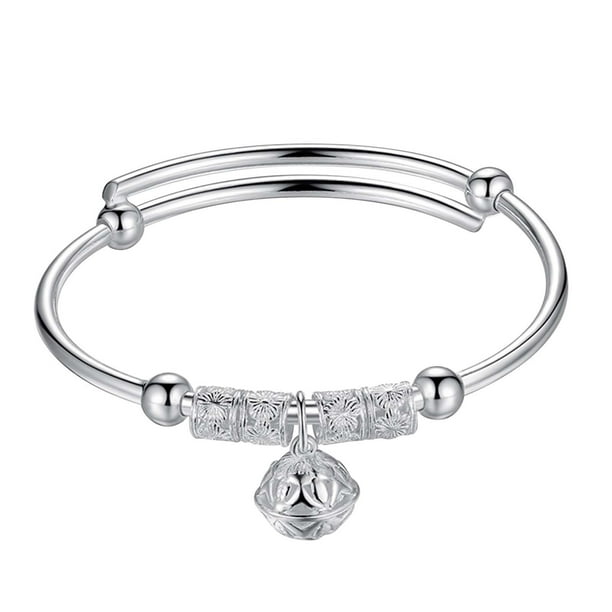 Pulsera con charm para mujer, pulsera de joyería, pulsera ajustable, pulseras de plata de moda