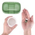 thumbnail image 4 of Unique Bargains 1 Pc Pill Case 3 Grid Portable Pill Box Clear Green, 4 of 6