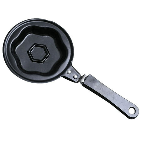 

Hadanceo Frying Pan Hanging Hole Design Stainless Steel Handheld DIY Creative Bear Shape Breakfast Omelette Egg Mold